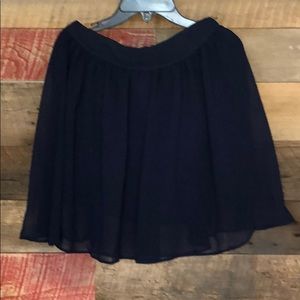 Girls chiffon navy skirt